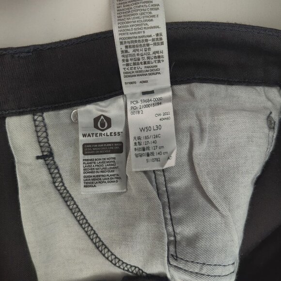 502 Levis Mens Jeans 50x30 Taper Fit Stretch Cotton Big & Tall Black Denim NWT - Picture 11 of 12